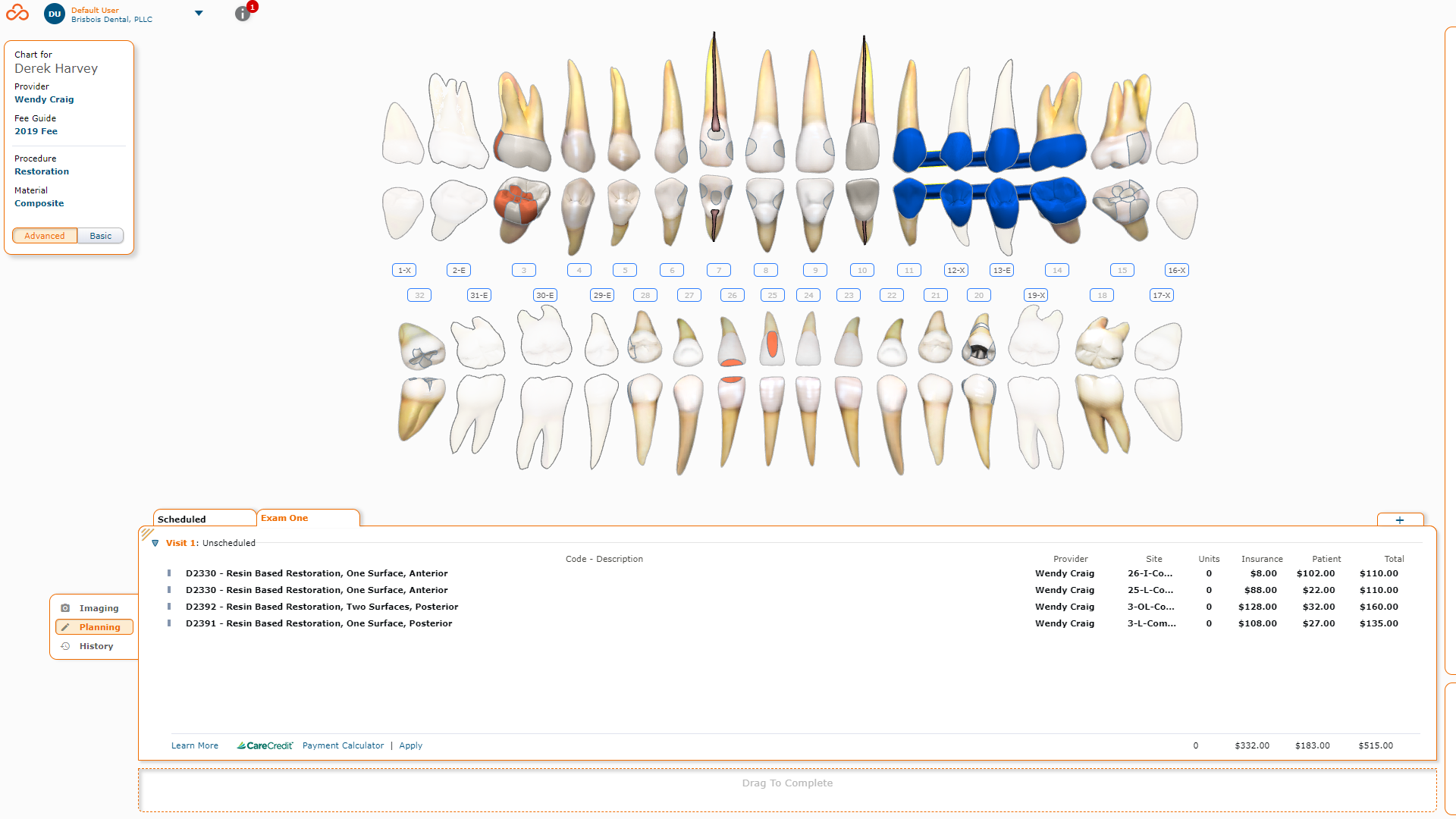 screenshot of Curve Dental